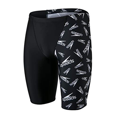 Speedo Allover V-Cut Jammer Am Bañador, Hombre, Black/White, 34