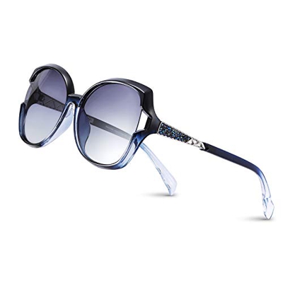 PORPEE Gafas de Sol Mujer Polarizadas, 2020 Gafas de Sol Moda con Tecnología de Incrustación de Diamante - Lente de Nylon Polarizado | UV400 Protectio