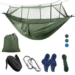 LATTCURE Hamaca Colgante Nylon 2 Personas con Correa y Mosquetón 275x140cm 300kg Capacidad de Carga Ultraligero Jardín Exterior Portátil Camping Sende en oferta