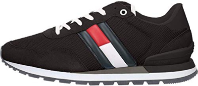 Tommy Hilfiger Causal Tommy Jeans Sneaker, Zapatillas para Hombre, Negro (Black Bds), 43 EU