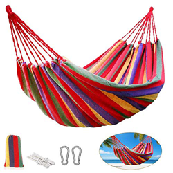 KIPIDA Hamaca Doble Portátil, Hamaca de Algodón Ultraligera para Jardín Aire Libre Cama 280x150cm Capacidad de Carga Ranspirable y Secado Rápido 300kg precio