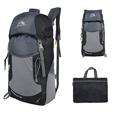 Achort 36L-55L Mochila, Mochila Plegable Ultraligera, Mochilas de Día Informales a Prueba de Agua, Bolsa de Día para Hombres, Mujeres, Viajes, Ccampin