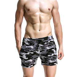 Jtoony Shorts de Baño para Hombre Pantalones de casa para Hombres Pantalones Cortos de Playa de algodón de Cintura Baja Casual Pantalones de Fitness D en oferta