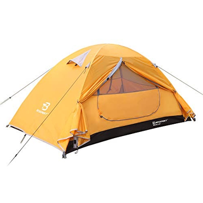 Bessport Tienda de Campaña 2 Personas Ligero con Dos Puertas A Prueba de UV/Viento Fuerte/Lluvia para Trekking, Campamento, Playa, Aventura, etc (Nara