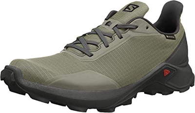 Salomon Alphacross GTX, Zapatillas de Trail Running para Hombre, Verde (Castor Gray/Ebony/Black), 41 1/3 EU