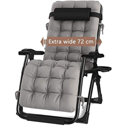 DQCHAIR Silla reclinable para Actividades al Aire Libre con Gravedad Cero y portavasos, Silla Extra Ancha y Ajustable para tumbonas de Patio Garden Be características