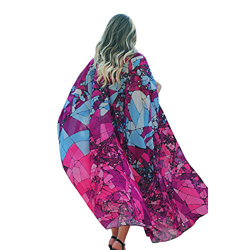 Lazzon Vestido de Playa Largo Mujer Bohemio Sexy Cardigan Gasa Traje de Baño Verano Pareos en oferta