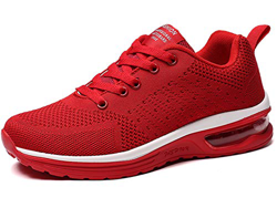 GAXmi Zapatillas Deportivas Mujer Zapatos de Malla Transpirables y Ligeros con Cordones y Cojín de Aire para Running Fitness Rojo 38.5 EU (Etiqueta 40 precio