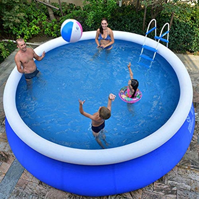 XM&LZ Extra Grande Piscina Hinchable para Los Niños Adultos,Redondo PVC Piscina, Uso Doméstico Blow Up Pool,Jardín Al Aire Libre Piscina Infantil Azul