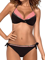 heekpek Brasileños Bikini Push Up Traje de baño de Cintura Baja Bañador Dos Piezas Mujer Conjuntos de Bikinis para Mujer precio