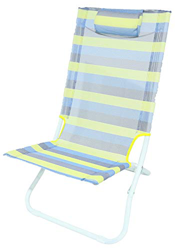 Meerweh Strandstuhl Silla de Playa, Azul y Amarillo en oferta