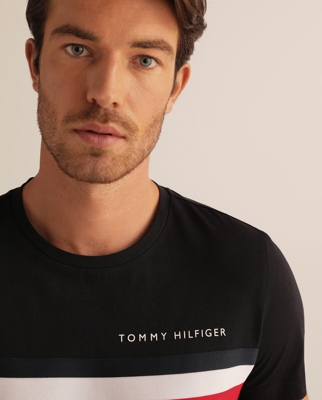 Tommy Hilfiger - Camiseta De Hombre Azul De Manga Corta