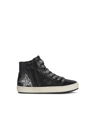 Geox - Botas De Niña De Color Negro Cona Adorno Estrella Glitter