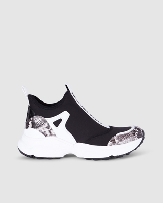 MICHAEL Michael Kors - Zapatillas Deportivas De Mujer De Color Negro Con Print Serpiente