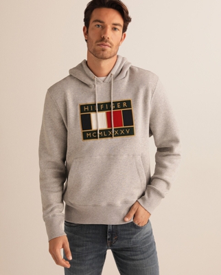 Tommy Hilfiger - Sudadera Icon De Hombre Gris Con Capucha