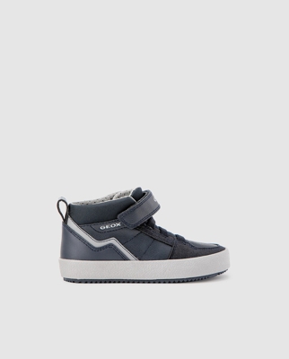 Geox - Zapatillas Deportivas De Niño En Azul Marino Con Cordones Y Velcro