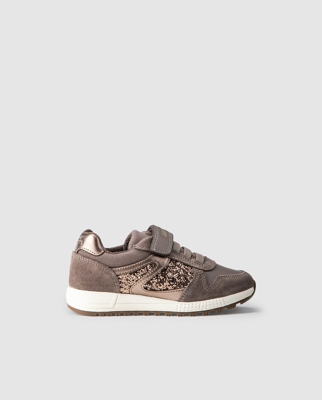 Geox - Zapatillas Deportivas De Niña En Gris Con Cordones Y Velcro