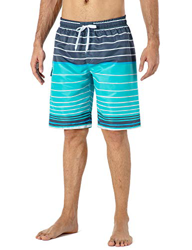 NAVISKIN Bañadores de Natación UPF 50+, Pantalones Cortos Ligeros de Playa para Hombres, Shorts Secado Rápido de Surf Voleibol de Playa 25cm Rayas M precio