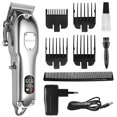 Cortapelos Profesionales Cortadora de Cabello para Hombres, Cortar el Pelo Inalámbrico, Recargable 2500mAh 300min Tiempo de Trabajo, 6500RPM, Pantalla