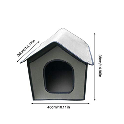 Caseta impermeable al aire libre para gatos y perros, casa grande y mediana semicerrada para gatos y perros, tienda de campaña para perros y gatos (OP características