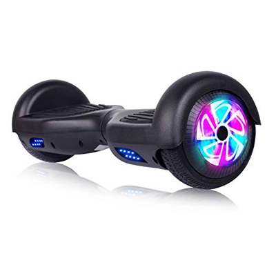 YHR Hoverboard 6,5 Pulgadas para niños y Adultos, Scooter eléctrico Inteligente de 2 Ruedas con LED de Colores, Auto balanceo por la borda con Bolsa d