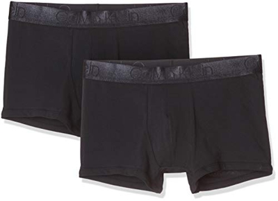 Calvin Klein Trunk 2pk Bañador, Negro (Black 001), Large (Pack de 2) para Hombre