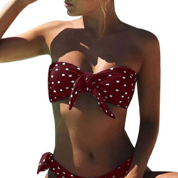 Voqeen Trajes de baño de Mujer Sexy Dot Print Kink Bikini Sets en oferta