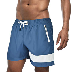 Generies Bañador de Hombre Pantalones de Playa con Forro con Cordón Traje de Baño Ceñido Rápido Bañadores Natacion Ligero Azul Shorts (M) características