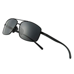 SUNGAIT Gafas de sol Hombre Polarizadas Clásico Retro Gafas de sol para Hombre metal Marco Negro/gris 2458 características