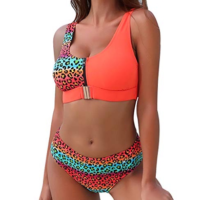 Bañadores Bandeau Mujer Natacion Trajes de Baño Mujer Bikinis Talle Alto Tallas Grandes Trikini Banadores Mujeres Traje De Baños Leopardo Bikini Push 