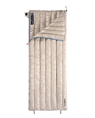 Naturehike Ultraligero de plumón de ganso blanco Rectangular Sacos de dormir de invierno 2 ℃ Límite (Caqui)