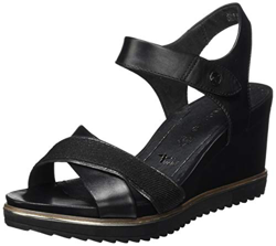Tamaris 1-1-28350-24, Sandalia con Pulsera para Mujer, Piel Negra 003, 38 EU precio