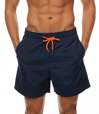 FGFD Bañador Hombre Pantalones Corto Deporte Bermudas Secado Rápido Trajes de Baño Hombre Bóxers Playa Shorts (L, Marina)