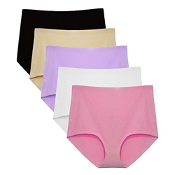 FallSweet No Show Calzoncillos de Cintura Alta Ropa Interior para Mujer Bragas sin Costuras, Paquete de 5 precio