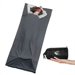 Unigear Saco Sábana de Viaje Fundas para Sacos Forro para Saco de Dormir Algodón Transpirable Portátil 220X90CM para Camping Hotel Hostal Albergues (G características
