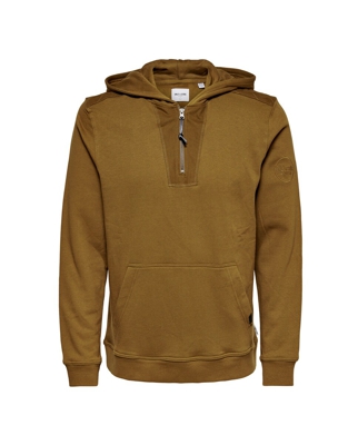 Only & Sons - Sudadera De Hombre Marrón Con Capucha