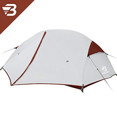 Bessport Tienda de Campaña 2 Personas Ligero con Dos Puertas A Prueba de UV/Viento Fuerte/Lluvia para Trekking, Campamento, Playa, Aventura, etc  (Ora