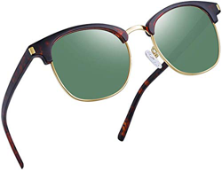 Joopin Gafas de Sol Polarizadas Hombre Media Montura con Protección UV400 Clásicas Retro Gafas para Hombre y Mujer Oliva características