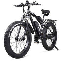 GUNAI Bicicleta eléctrica 1000W 48V Off-Road Fat 26"4.0 Neumático Bicicleta eléctrica de montaña con Asiento Trasero （Negro） características