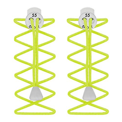 55 Sport Cordones Elásticos para Zapatillas de Deporte - Neón Amarillo