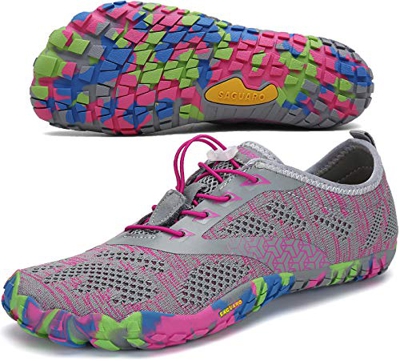 SAGUARO Mujer Zapatillas de Training Yoga Entrenamiento Gym Interior Transpirables Zapatos Correr Barefoot Resistentes Comodas Zapatos Gimnasio Asfalt