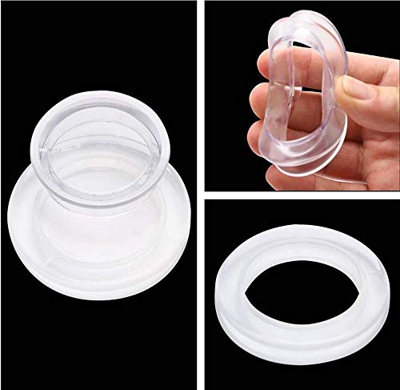 Zheng Xuan - Juego de 2 anillos y tapas de plástico para sombrilla, tamaño estándar, anillo central para sombrilla de jardín, accesorio para sombrilla