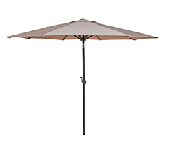 HERMO ROUN - Sombrilla para mesa de patio o jardín con 8 varillas, 228,6 cm de diámetro (beige) en oferta