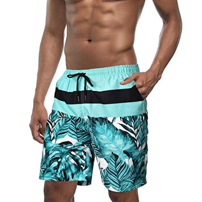 Generies Bañador de Hombre Impresión de Costuras a Rayas con Forro con Cordón Traje de Baño Ceñido Rápido Bañadores Natacion Ligero Shorts (XL)