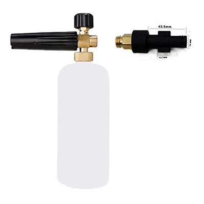 Stone Banks Espuma de jabón para Lavado de Coche con Boquilla de Espuma Ajustable, pulverizador, dispensador de jabón, Botella de 1 l y Adaptador de R