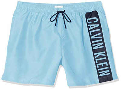 Calvin Klein Medium Drawstring Bañador, Azul (Air Blue Cae), Small para Hombre