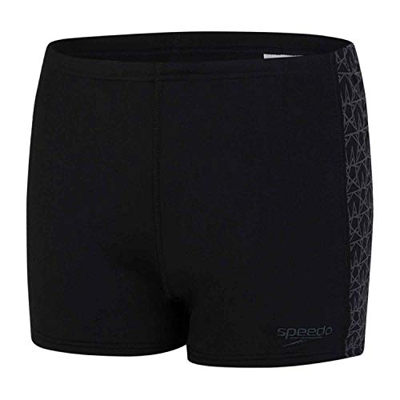 Speedo Boomstar Splice Pantalón De Baño (Aquashort), Hombre, Negro Gris óxido, 32 (ES 80 CM)