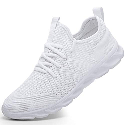 Damyuan Zapatillas Deportivas para Hombre Casual Running Tenis Gym Correr Gimnasio Bambas Sneakers Zapatos Blanco 42 EU