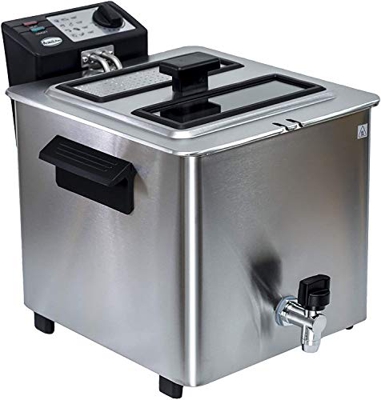 Maxell Power CE FREIDORA ELECTRICA 8L Acero Inoxidable 3000W Ventana Grifo Extractor Profesional