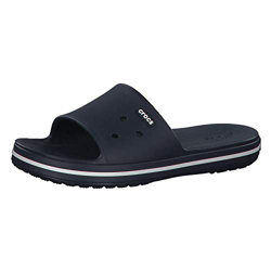 Crocs Crocband III Slide, Sandalias de Punta Descubierta Unisex Adulto, Azul (Navy/White 462), 39/40 EU en oferta
